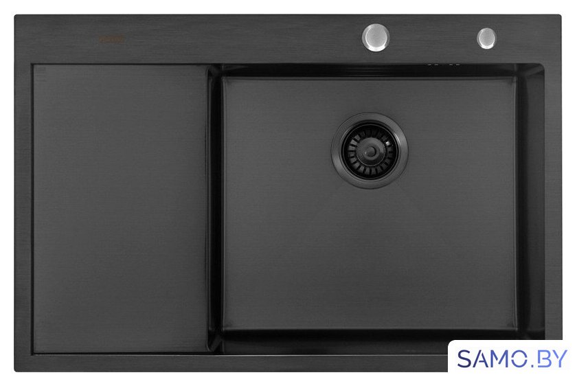 Кухонная мойка ARFEKA ECO AR 780*500 R BLACK PVD NANO - Изображение №2 — Интернет-магазин samo.by