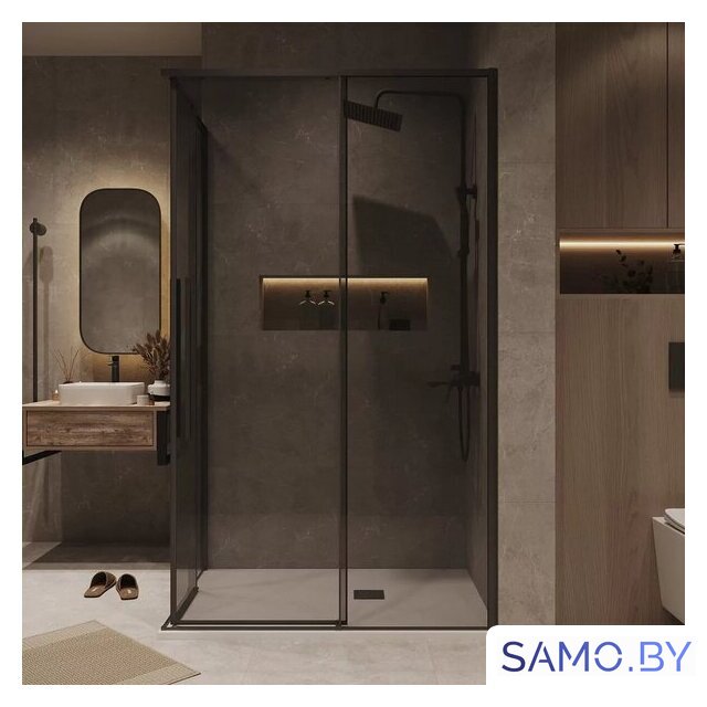 Душевой уголок Grossman Galaxy 90x70x195 300.K33.01.9070.21.10 (черный матовый/тонированное стекло) - Изображение №9 — Интернет-магазин samo.by