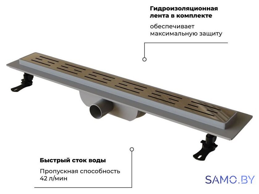 Трап/канал RGW Drain Leo-10 60211060-01 - Изображение №4 — Интернет-магазин samo.by