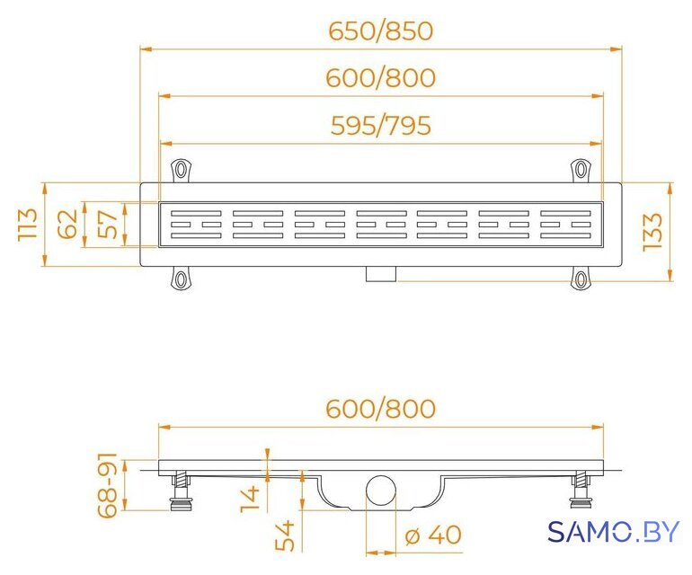 Трап/канал RGW Drain Leo-10 60211060-01 - Изображение №6 — Интернет-магазин samo.by