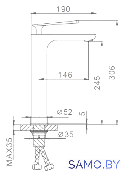 Смеситель FRAP H52 F1052-56 - Изображение №3 — Интернет-магазин samo.by