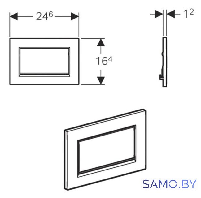 Панель смыва Geberit Sigma 30 115.893.KJ.1 (белый/хром глянцевый) - Изображение №2 — Интернет-магазин samo.by
