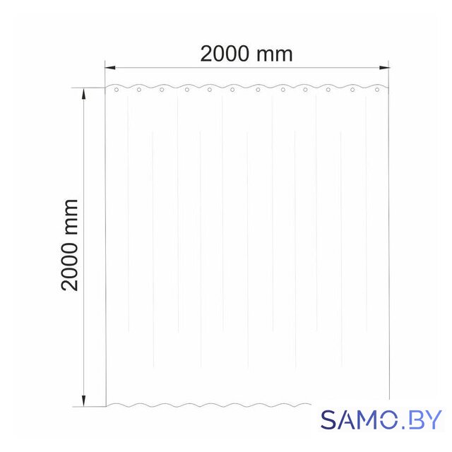 Шторка-занавеска для ванны Wasserkraft Dill SC-39102 - Изображение №3 — Интернет-магазин samo.by