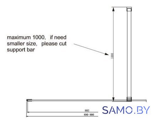 Душевая стенка Ambassador Walk-in 15031109 90 - Изображение №8 — Интернет-магазин samo.by