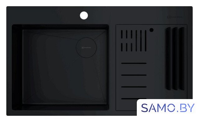 Кухонная мойка Omoikiri Akisame 86-2 Side gb (графит) - Изображение №1 — Интернет-магазин samo.by