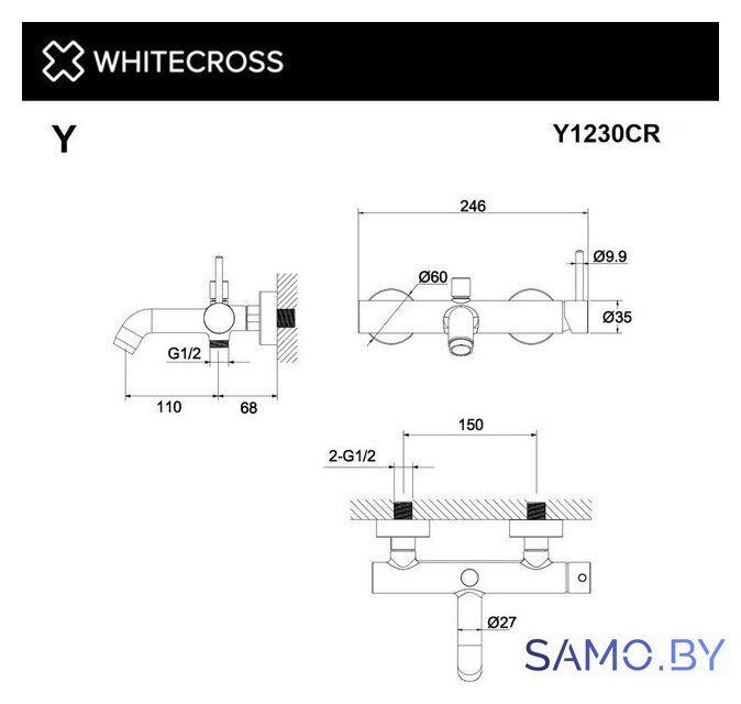 Смеситель Whitecross Y Y1230NIB (брашированный никель) - Изображение №3 — Интернет-магазин samo.by