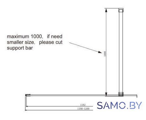 Душевая стенка Ambassador Walk-in 15031104 120 - Изображение №8 — Интернет-магазин samo.by