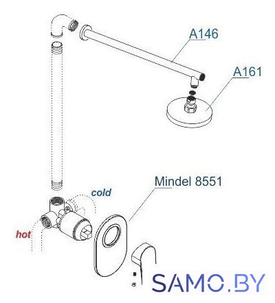 Комплект смесителей Wasserkraft A85146 - Изображение №3 — Интернет-магазин samo.by