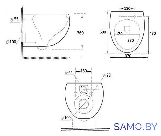 Унитаз подвесной Roxen EGG 530170-01 Rimless Soft Close NC - Изображение №7 — Интернет-магазин samo.by