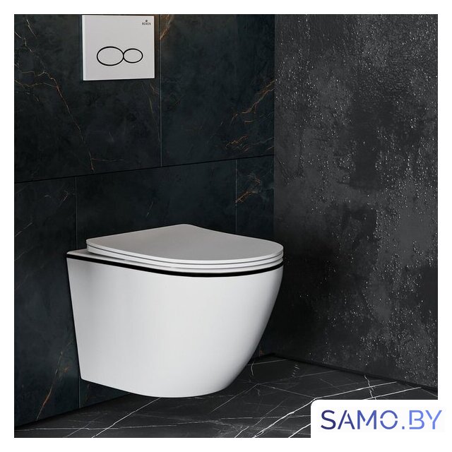 Унитаз подвесной Roxen Antares Black в комплекте с инсталляцией StounFix Dual Fresh 6 в 1 964862 (кнопка: оружейная сталь) - Изображение №15 — Интернет-магазин samo.by