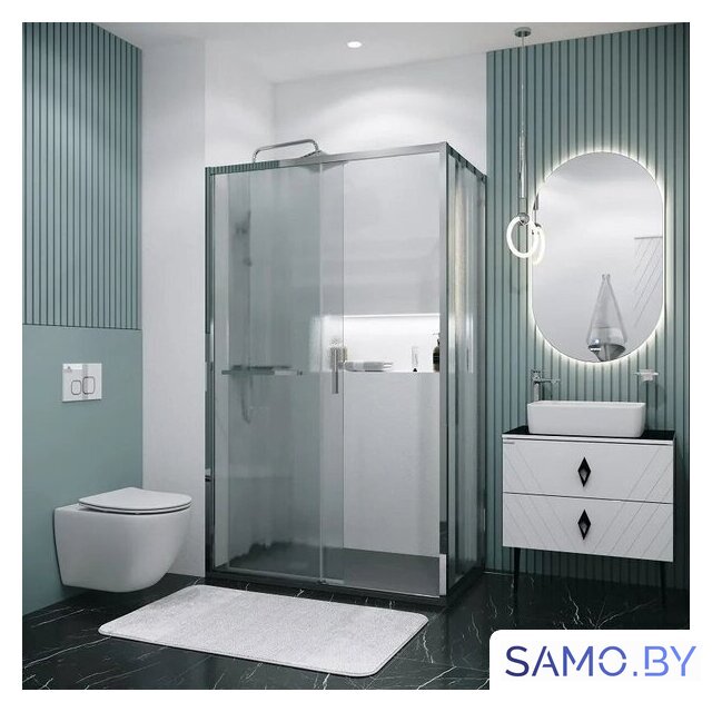 Душевой уголок Grossman Style 130x80x195 120.K33.05.1380.10.02 (хром/стекло шиншилла) - Изображение №9 — Интернет-магазин samo.by
