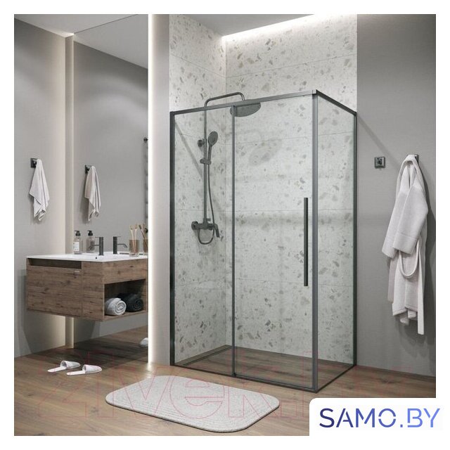 Душевой уголок Grossman Galaxy 110х100х195 120.K33.01.1110.42.00 (графит сатин/прозрачное стекло) - Изображение №6 — Интернет-магазин samo.by