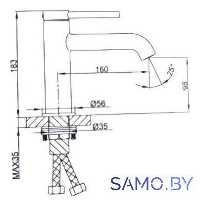 Смеситель Gappo G1006 - Изображение №2 — Интернет-магазин samo.by