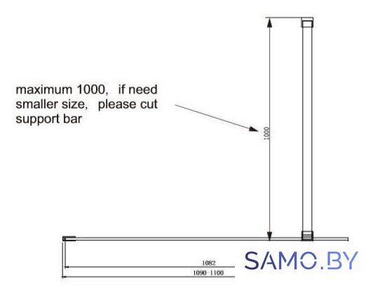 Душевая стенка Ambassador Walk-in 15031103 110 - Изображение №8 — Интернет-магазин samo.by