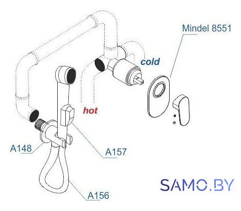 Комплект смесителей Wasserkraft A85056 - Изображение №2 — Интернет-магазин samo.by