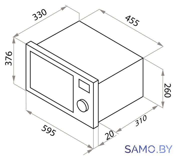 Микроволновая печь MAUNFELD JBMO.20.5ERBG - Изображение №2 — Интернет-магазин samo.by
