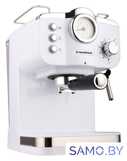 Рожковая кофеварка MAUNFELD MF-735WH Pro - Изображение №1 — Интернет-магазин samo.by