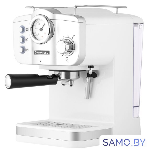 Рожковая кофеварка MAUNFELD MF-735WH Pro - Изображение №2 — Интернет-магазин samo.by
