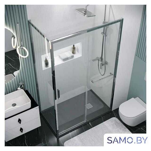 Душевой уголок Grossman Style 130x90x195 120.K33.05.1390.10.00 (хром/прозрачное стекло) - Изображение №10 — Интернет-магазин samo.by