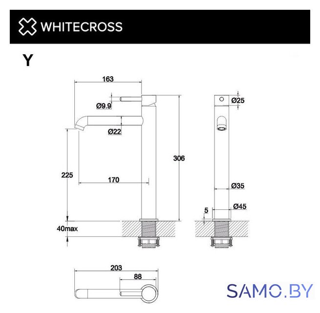 Смеситель Whitecross Y1212CPB (брашированная медь) - Изображение №3 — Интернет-магазин samo.by