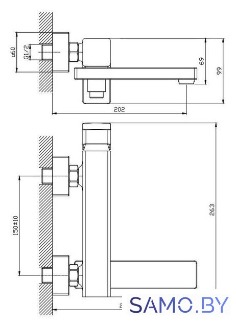 Комплект смесителей Raglo R30.30.09 - Изображение №2 — Интернет-магазин samo.by