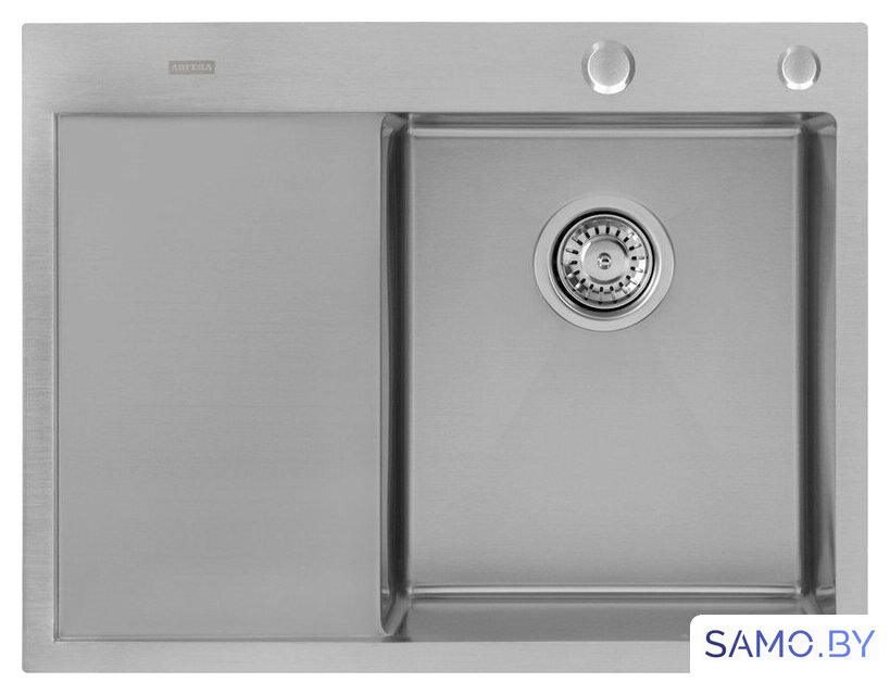 Кухонная мойка ARFEKA ECO AR 650*500 R SATIN - Изображение №2 — Интернет-магазин samo.by