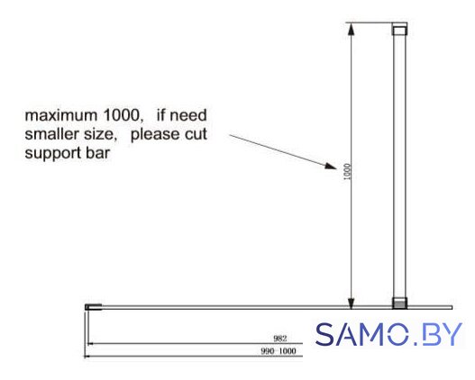 Душевая стенка Ambassador Walk-in 15031102 100 - Изображение №8 — Интернет-магазин samo.by
