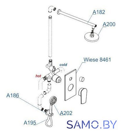 Комплект смесителей Wasserkraft A84202 - Изображение №2 — Интернет-магазин samo.by
