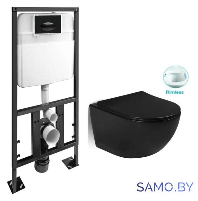 Унитаз подвесной SantiLine SL-5018MB + SL-03 - Изображение №1 — Интернет-магазин samo.by