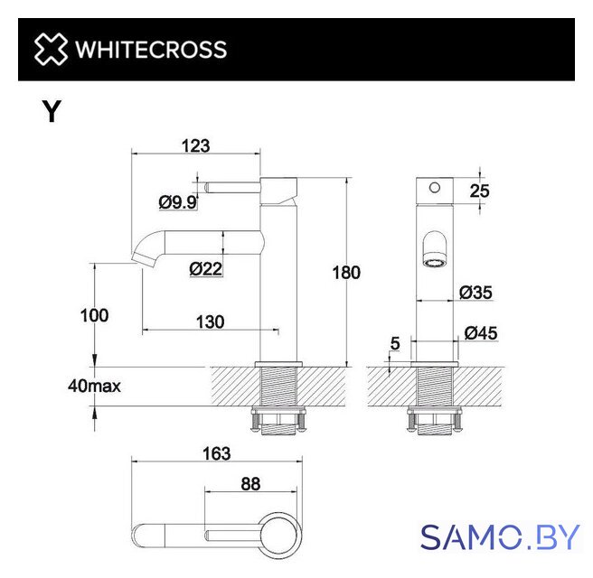 Смеситель Whitecross Y1211CPB - Изображение №3 — Интернет-магазин samo.by