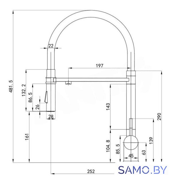 Смеситель Roxen Keit 500504GM-GR - Изображение №2 — Интернет-магазин samo.by