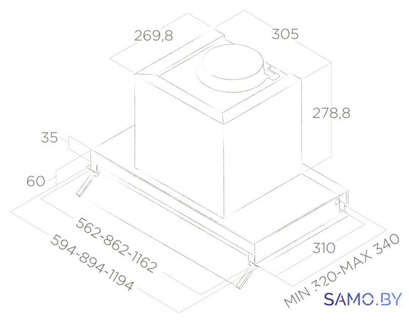 Кухонная вытяжка Elica Box In Plus IXGL/A/60 PRF0097795A - Изображение №3 — Интернет-магазин samo.by