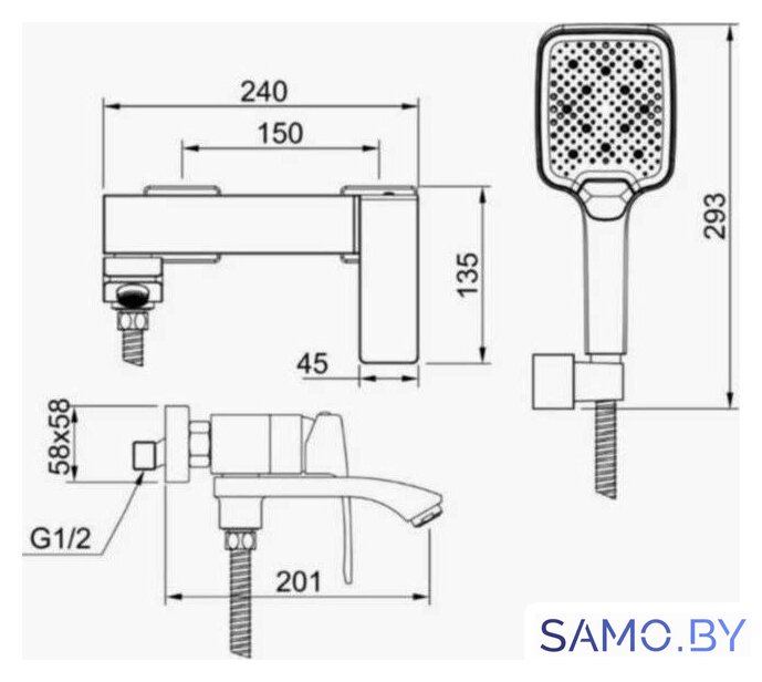 Смеситель Raglo R01.30.03 - Изображение №2 — Интернет-магазин samo.by