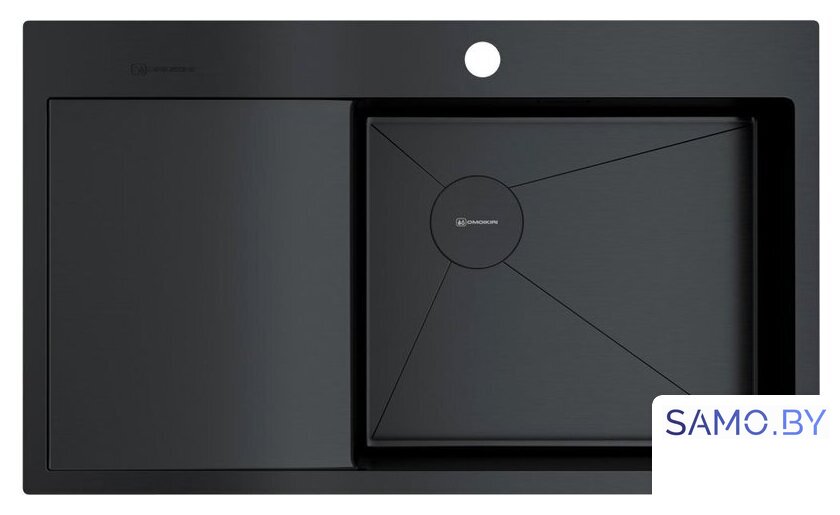 Кухонная мойка Omoikiri Akisame 86-GB-R Side (графит) - Изображение №1 — Интернет-магазин samo.by