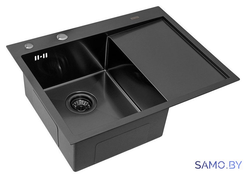 Кухонная мойка ARFEKA ECO AR 650*500 L BLACK PVD NANO - Изображение №1 — Интернет-магазин samo.by