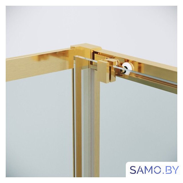 Душевой уголок Grossman Cosmo 100x80x195 120.K33.02.1080.32.00 (золото сатин/стекло прозрачное) - Изображение №3 — Интернет-магазин samo.by