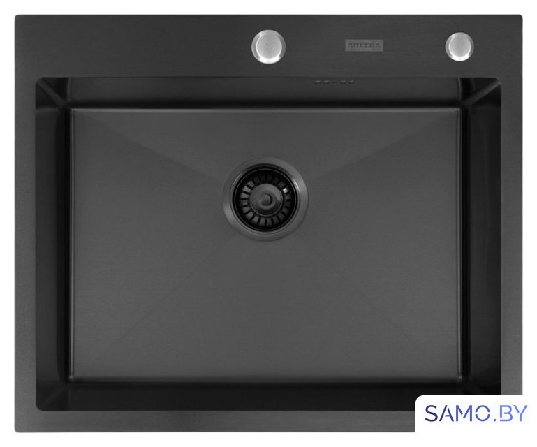Кухонная мойка ARFEKA Eco AR 600*500 Black PVD Nano - Изображение №2 — Интернет-магазин samo.by