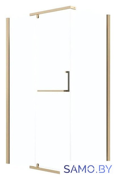 Душевой уголок Grossman Pragma 100x90x195 120.K33.03.1090.32.00 (золото сатин/стекло прозрачное) - Изображение №1 — Интернет-магазин samo.by
