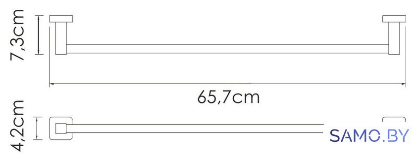 Держатель для полотенца Wasserkraft Rhin K-8730 - Изображение №2 — Интернет-магазин samo.by