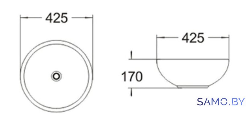Умывальник SantiLine SL-1065 - Изображение №2 — Интернет-магазин samo.by
