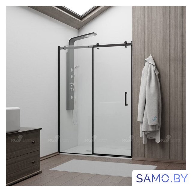 Душевая дверь RGW TO-14B 02071415-14 150 (черный/прозрачное стекло) - Изображение №1 — Интернет-магазин samo.by