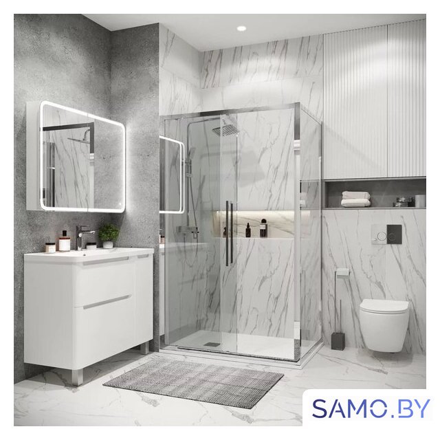 Душевой уголок Grossman Cosmo 110x80x195 120.K33.02.1180.10.00 (хром/прозрачное стекло) - Изображение №8 — Интернет-магазин samo.by