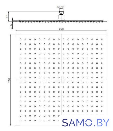 Верхний душ RGW SP-82 25x25 см - Изображение №3 — Интернет-магазин samo.by