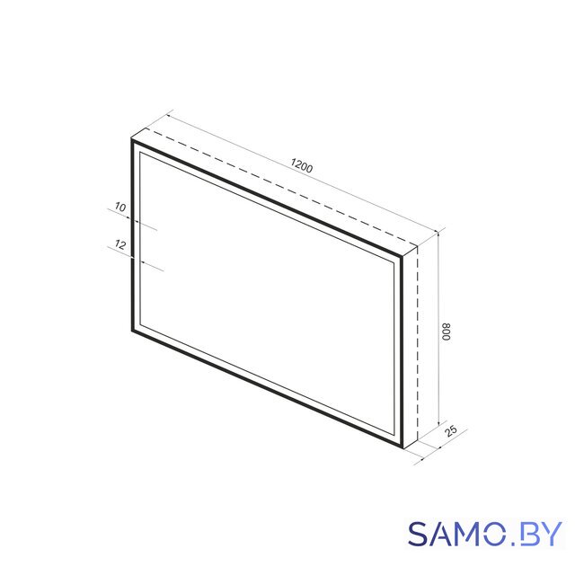  Wellsee Зеркало с фронтальной LED-подсветкой 7 Rays' Spectrum 172201410, 120 х 80 см (с сенсором и регулировкой яркости освещения) - Изображение №9 — Интернет-магазин samo.by