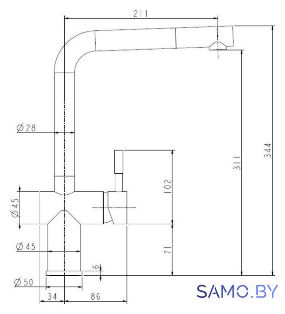 Смеситель ZorG Titan Premium (satin) - Изображение №2 — Интернет-магазин samo.by