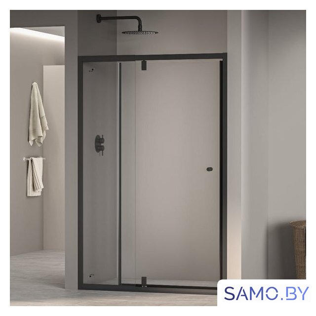 Душевая дверь RGW PA-02-B 41080200-14 100 (черный/прозрачное стекло) - Изображение №1 — Интернет-магазин samo.by