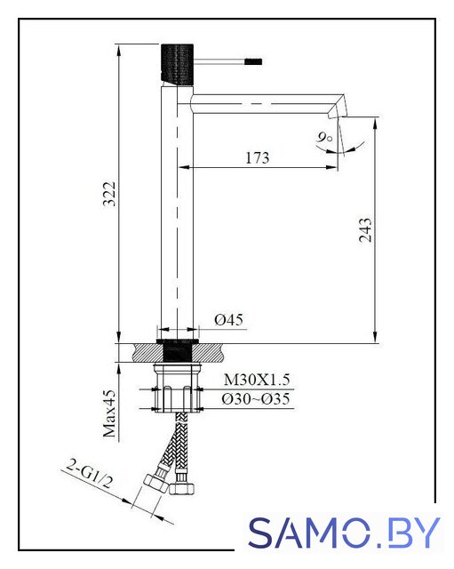 Смеситель Altrobagno Intento 010215 Cr - Изображение №9 — Интернет-магазин samo.by