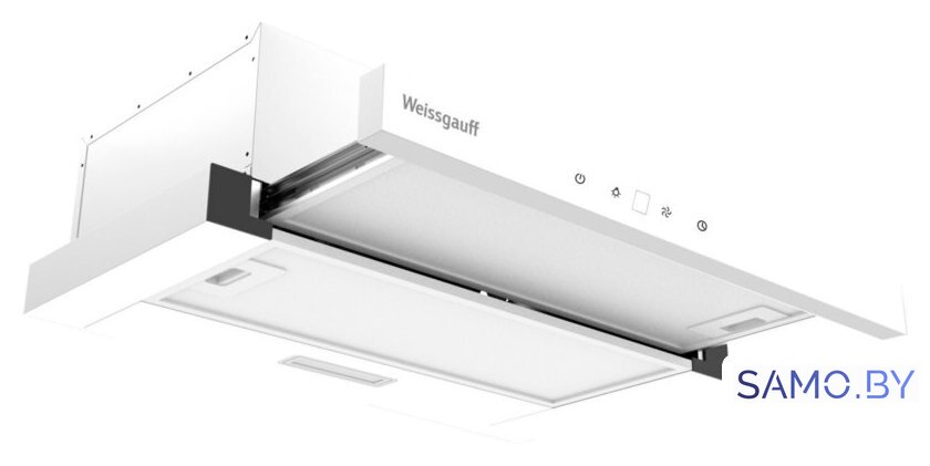 Кухонная вытяжка Weissgauff TEL 600 2M Touch White Glass - Изображение №1 — Интернет-магазин samo.by