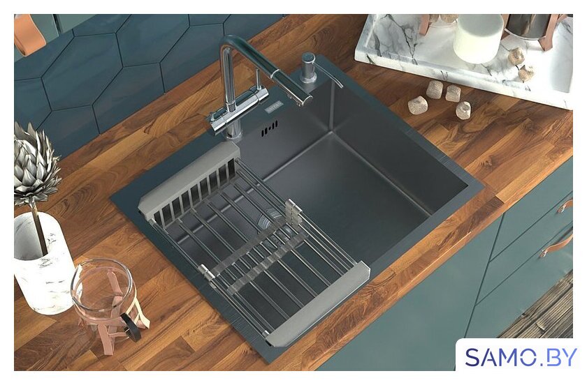 Кухонная мойка ARFEKA Eco AR 600*500 Satin - Изображение №5 — Интернет-магазин samo.by