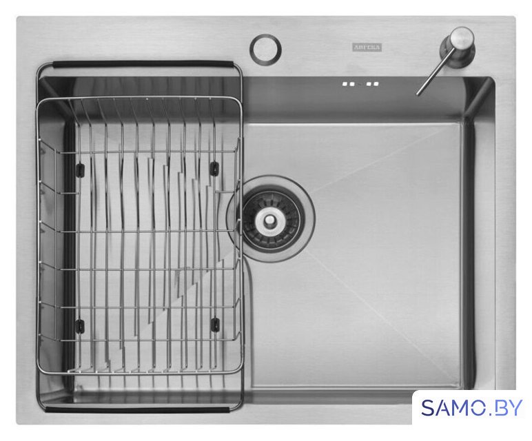 Кухонная мойка ARFEKA ECO AR мойка 600*500, коландер F, дозатор SATIN - Изображение №2 — Интернет-магазин samo.by